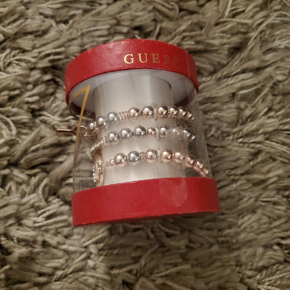 Guess Rose Gold and Silver Bracelets BNIB
